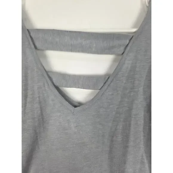 Catherines Flowy Top 4x (30/32) Womens Plus Size Gray V Front V Back Pullover - Picture 6 of 6